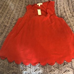 Anthropologie scalloped super-soft top NWT.